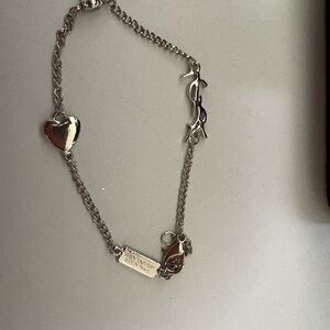 New  Silver Heart Charm Bracelet